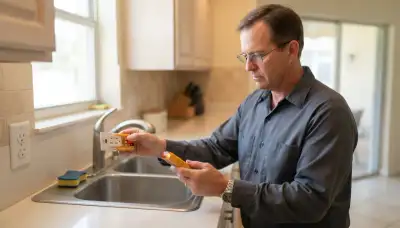 Electrician tests receptacles for GFCI protection in a Fort Lauderdale, FL home