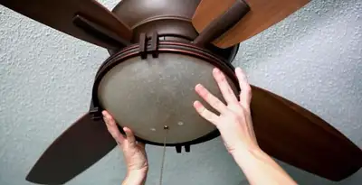 Ceiling fan repair and reinstallation on ceiling mount in Fort Lauderdale, FL