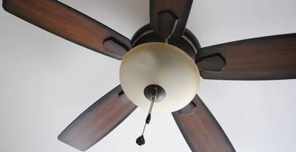 Fully installed ceiling fan with balanced blades and light fixture in Fort Lauderdale, FL