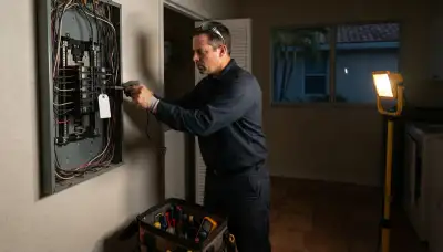 Emergency electrician responding to a tripped breaker in Lauderdale-by-the-Sea, FL