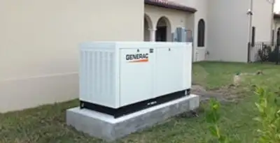 generator installation service showing standby generator professionally installed for residential power backup in Fort Lauderdale, FL